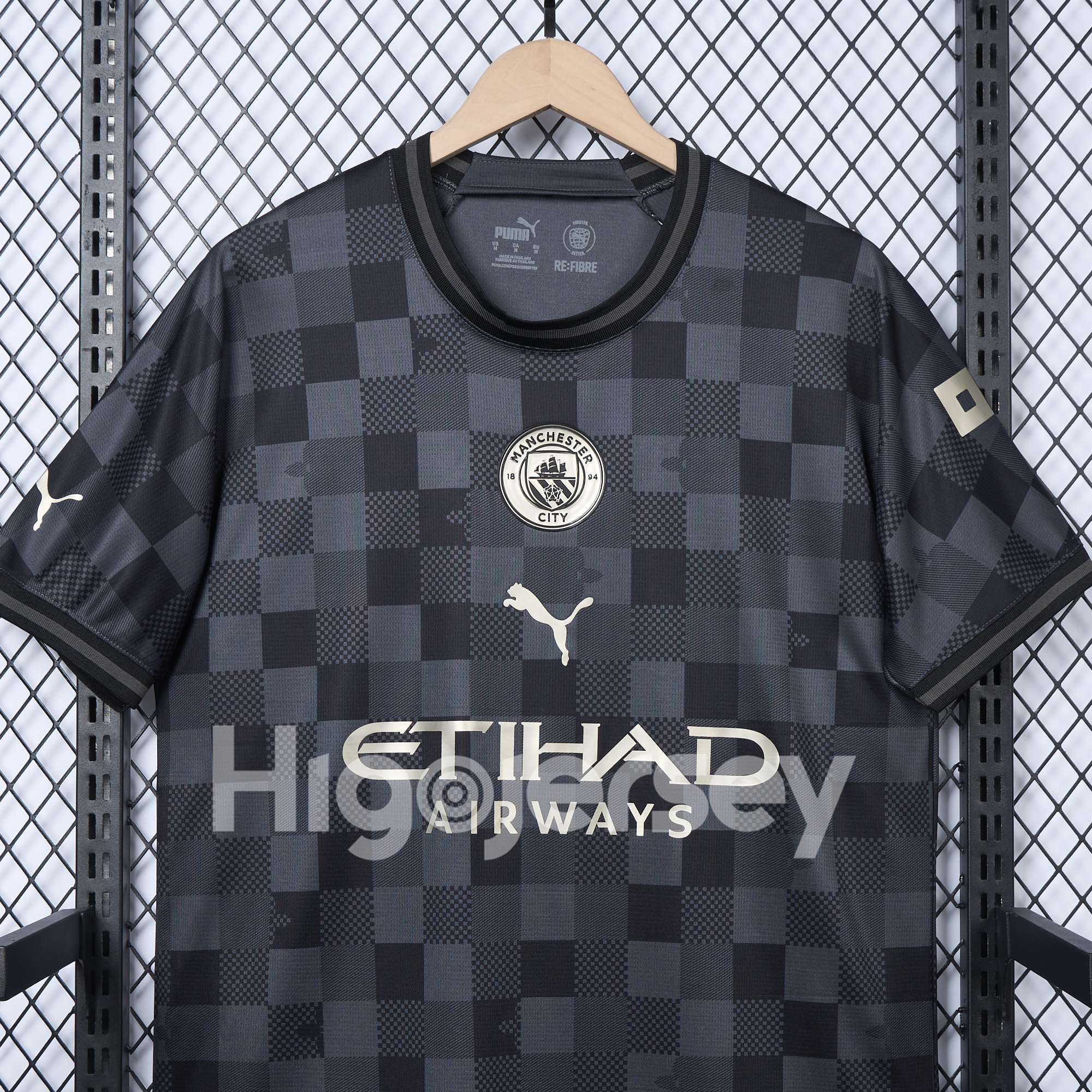 Higojerseys-Manchester City 24-25 Black 130th Anniversary Jersey - Fans Version