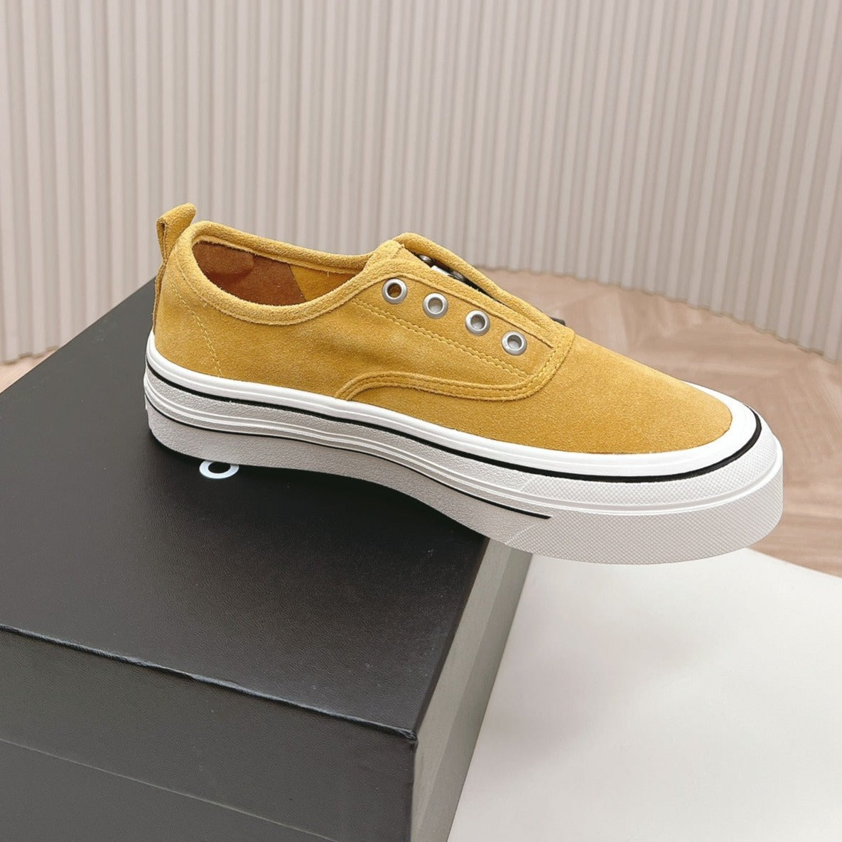 Double C Platform Biscuit Shoes Fabric Amber Yellow、mysite、Cacoeks