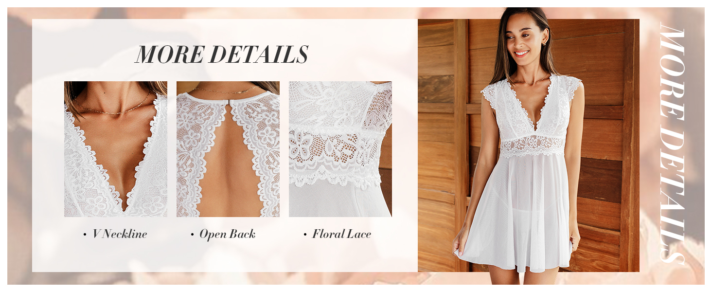 v neck negligee