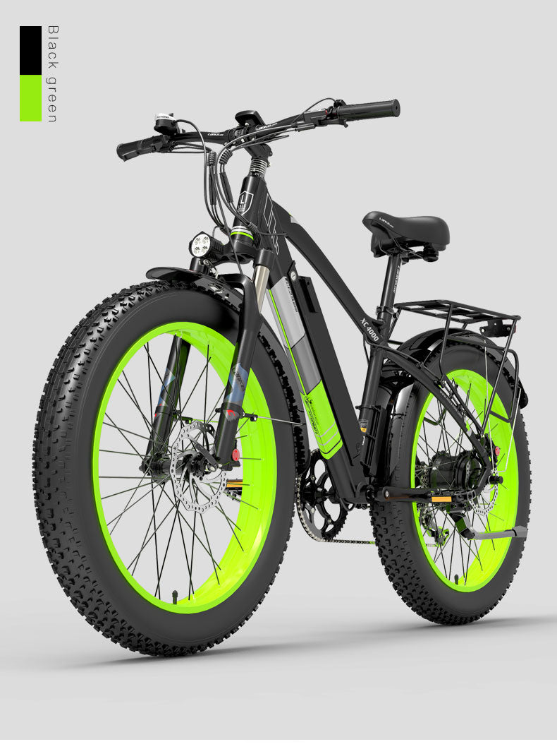 Lankeleisi XC4000 1000W 26" Electric Fat Bike 840Wh E-Mountain Bike EMTB 48V 17.5Ah Battery - Buybestgear