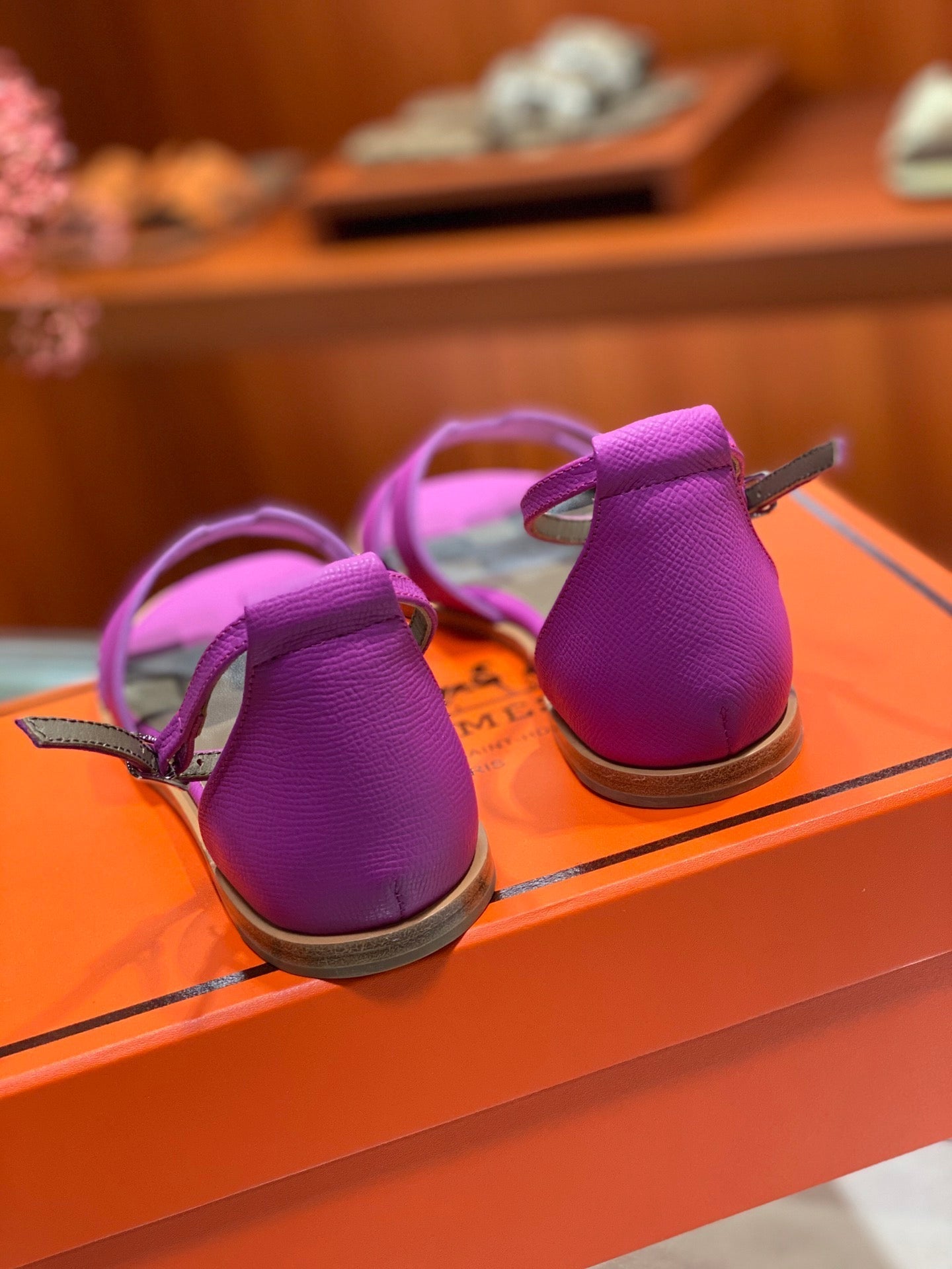 SANTORINI SANDAL RED VIOLET CALFSKIN、mysite、Cacoeks