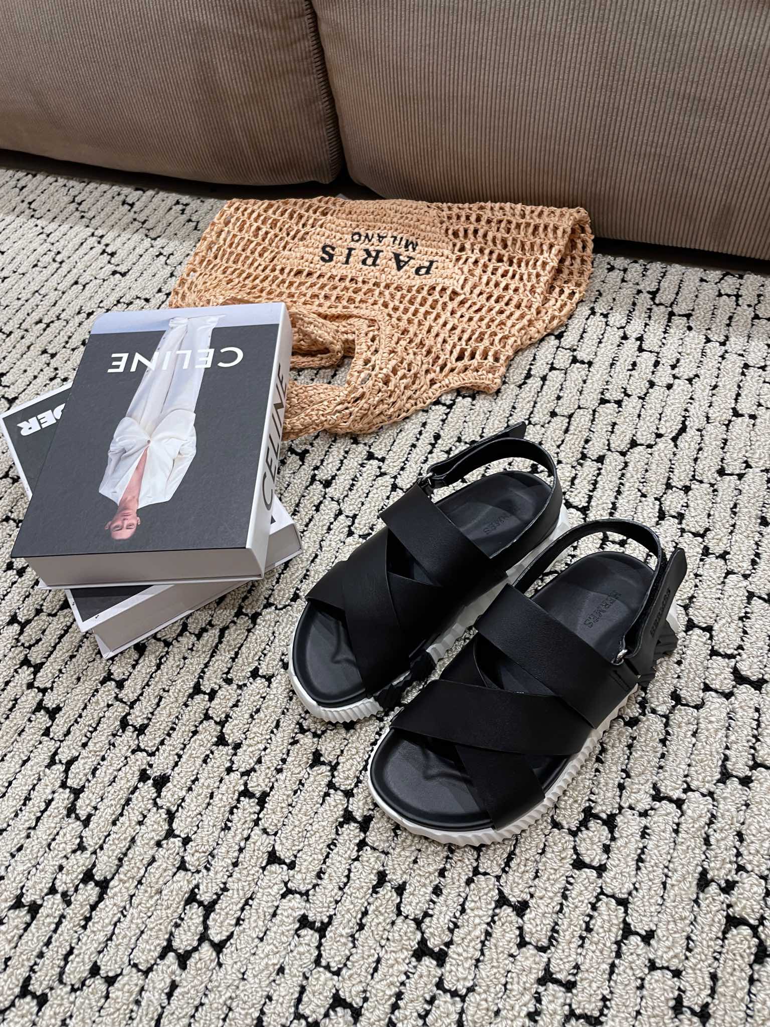 ELECTRIC SANDAL BLACK CALFSKIN、mysite、Cacoeks