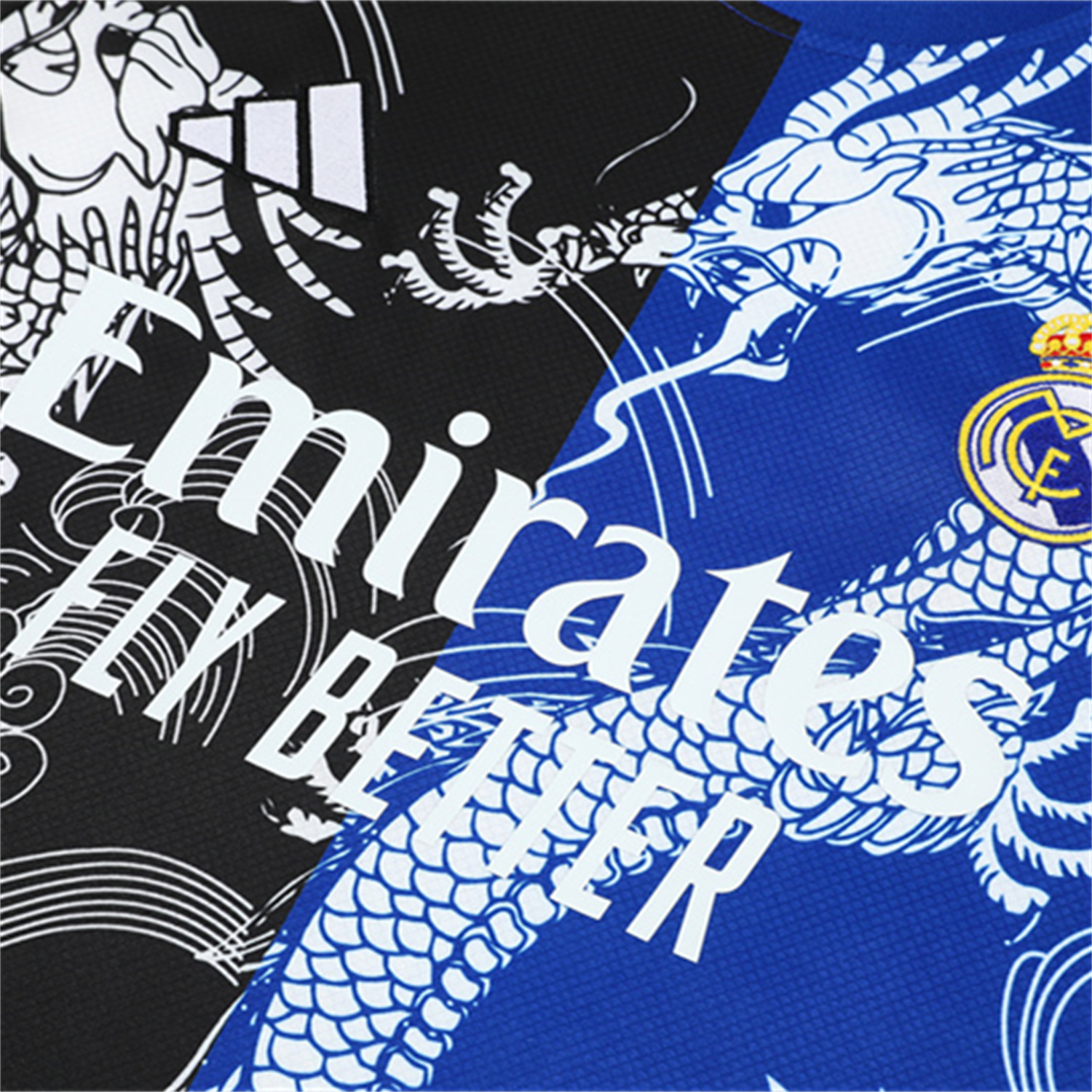 UltraTrikot-Real Madrid 25-26 Short-Sleeve Training Set - Blue Black Dragon Top & Black Shorts