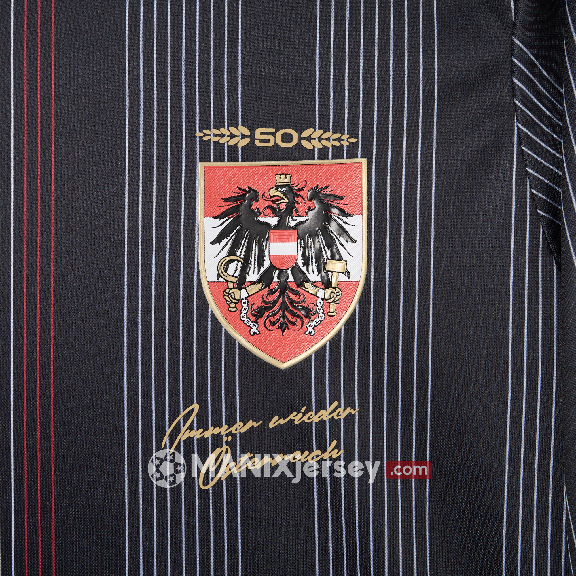 ManixJersey.com | Austria 2024 50th Anniversary Long Sleeve Jersey - Fans Version -Customize Name, Number and Patch | Worldwide Shipping