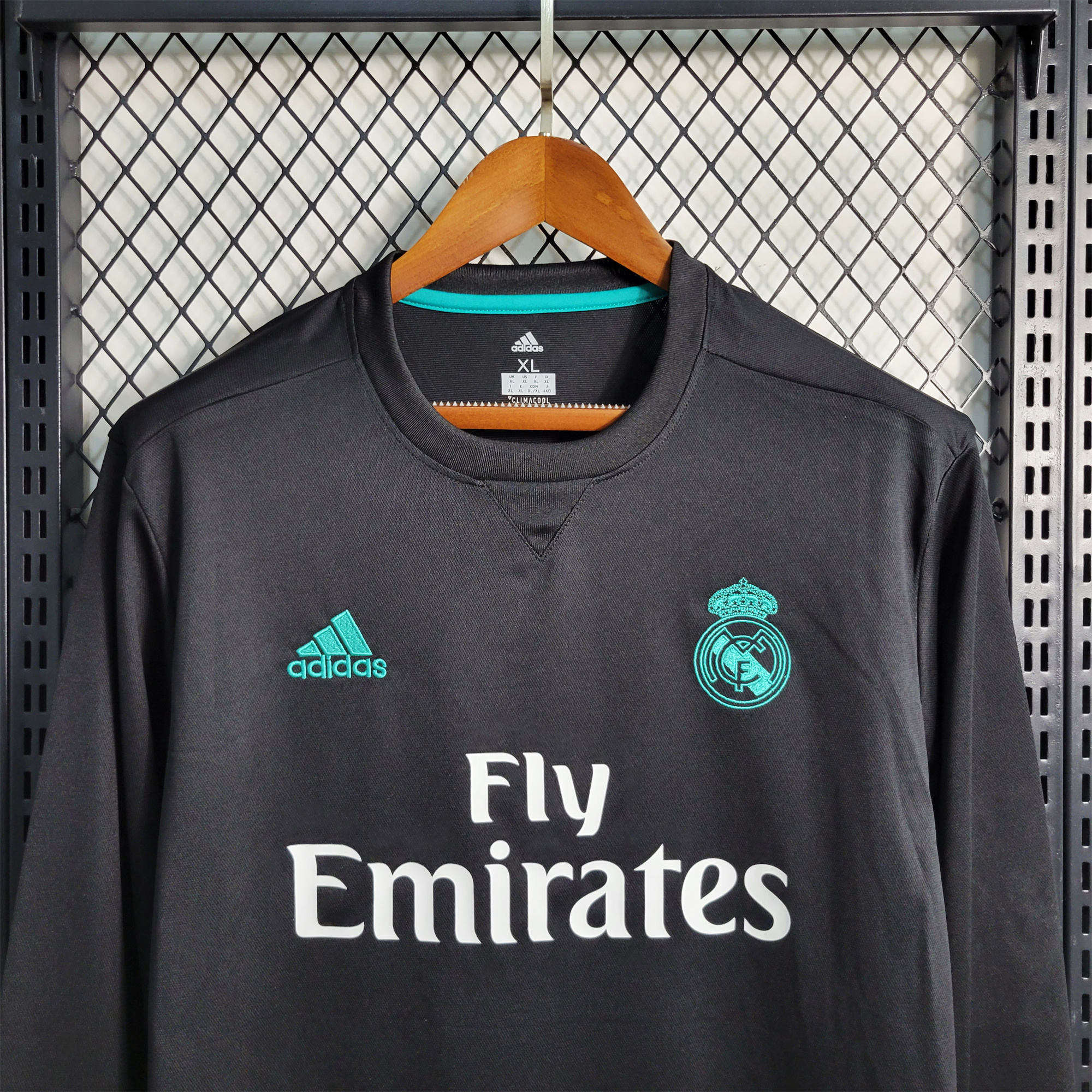 JerseysGala.com | Retro Real Madrid 17-18 Away Stadium Long Sleeve Jersey -Customize Name, Number and Patch | Worldwide Shipping