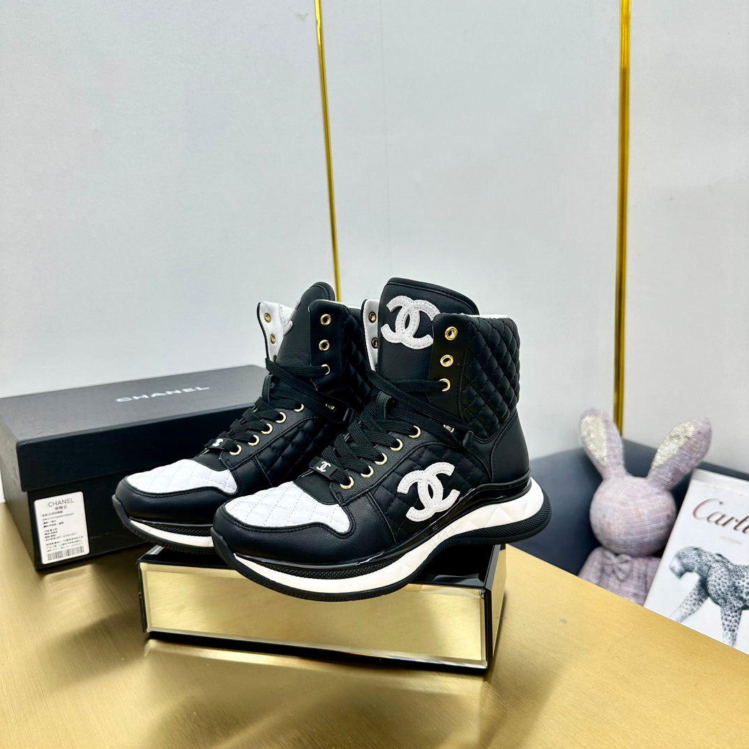 ATHLETIC SHOES IN BLACK CALFSKIN、mysite、Cacoeks