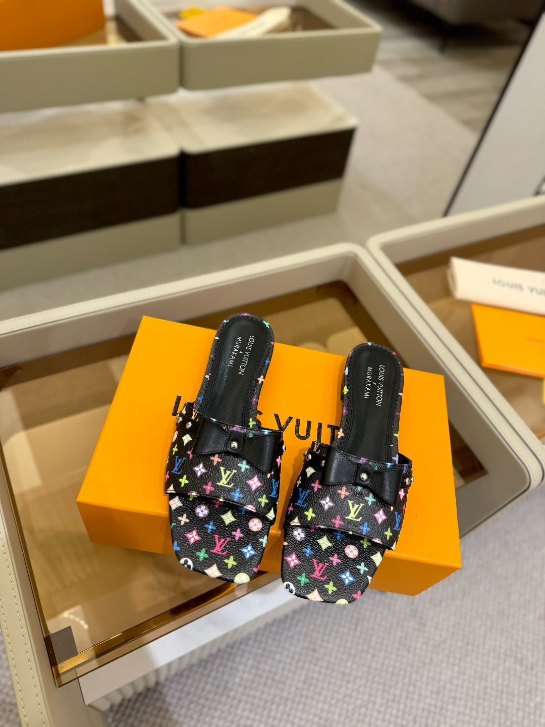 LV X TM 6AM FLAT MULE IN BLACK MONOGRAM CALFSKIN、mysite、Cacoeks