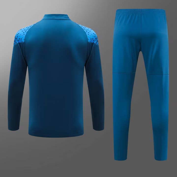 2023/2024 Olympique de Marseille Half-Pull Training Suit Blue Football Jersey Set:football jersey mysite: unitedjerseyfootball 邓江浪:football