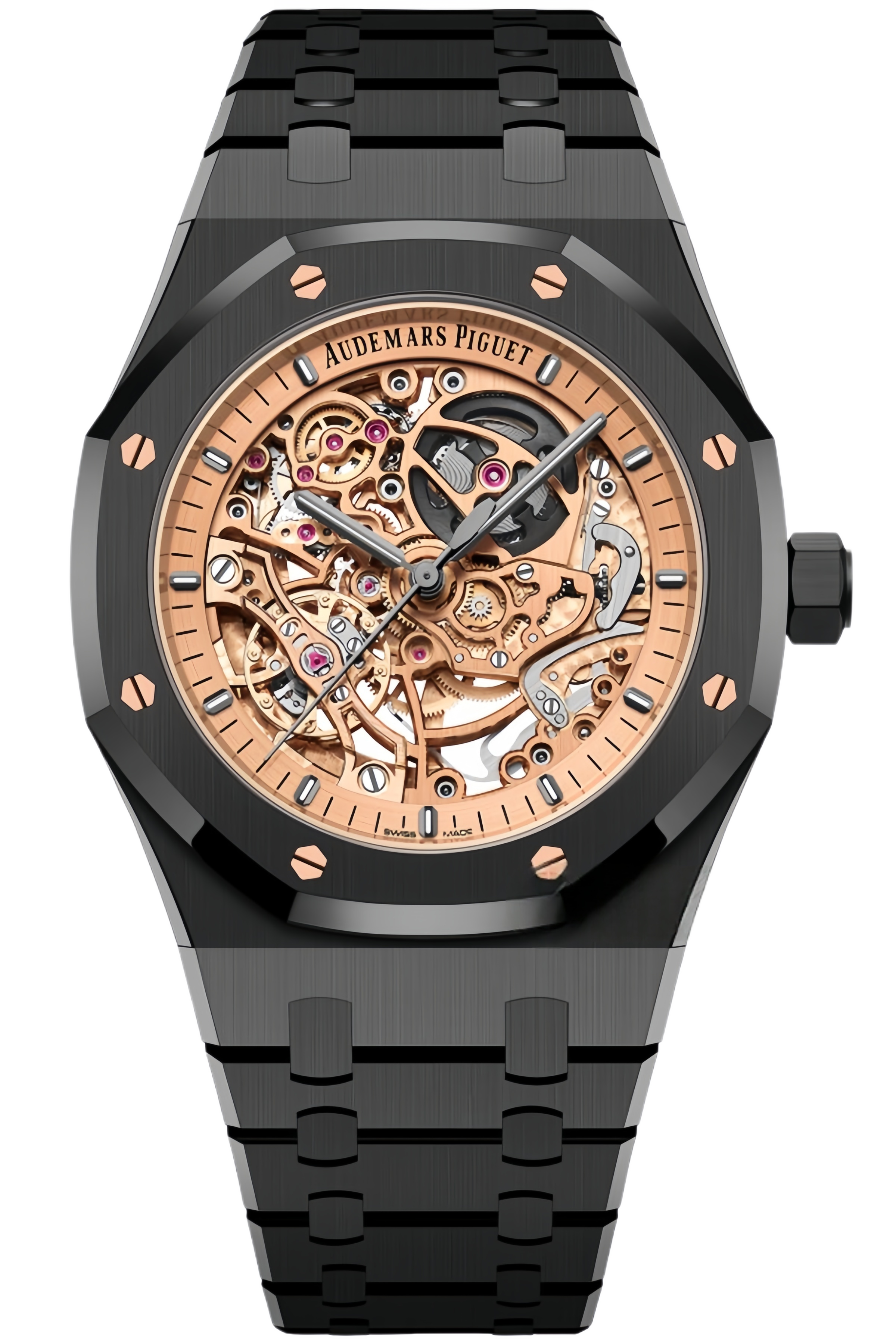 Audemars Piguet Royal Oak Ref. 15416CE.OO.1225CE.02 Super Clone Watch – 41mm Black Ceramic Case Skeleton Dial Swiss Replica