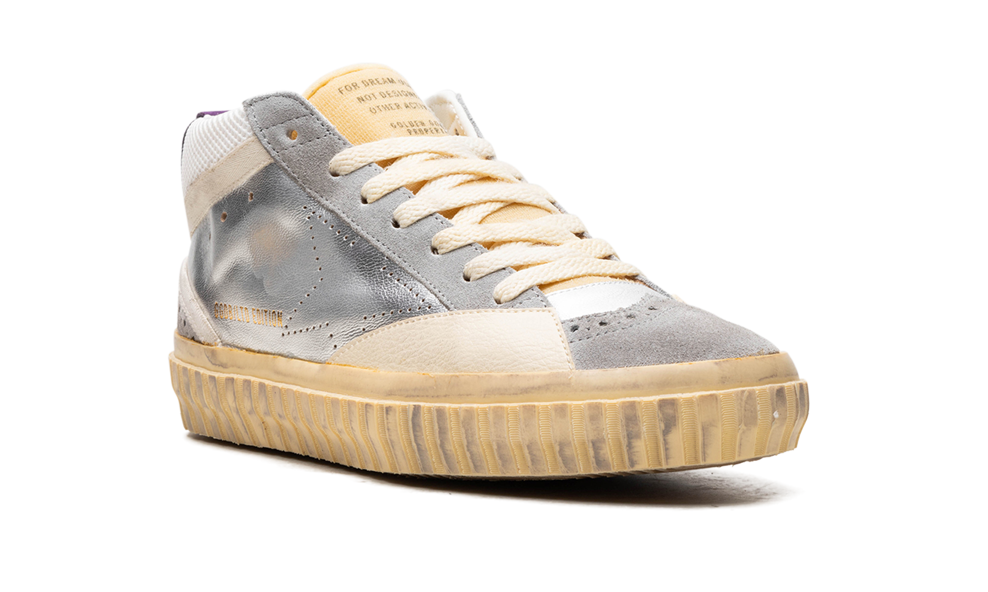 MID STAR LAMINATED AND NET UPPER SUEDE TOE AND SPUR SKATE STAR "SILVER SILVER SCONCE PURPLE"、mysite、Cacoeks