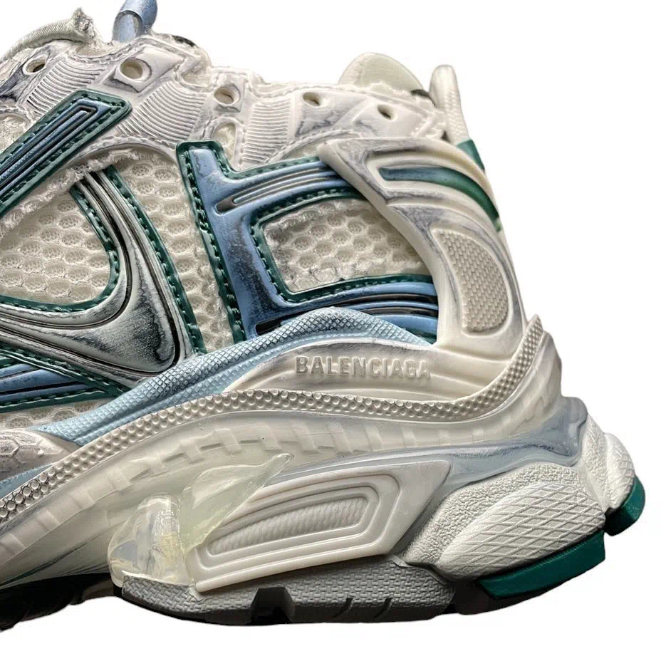Balenciaga Runner Sneaker in White Green Blue、mysite、Cacoeks