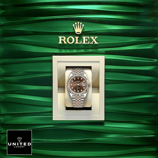 Rolex Datejust II 126331-0004 Chocolate Diamond Dial Replica 6 Rolex 126331 Chocolate Diamond Dial Replica green background