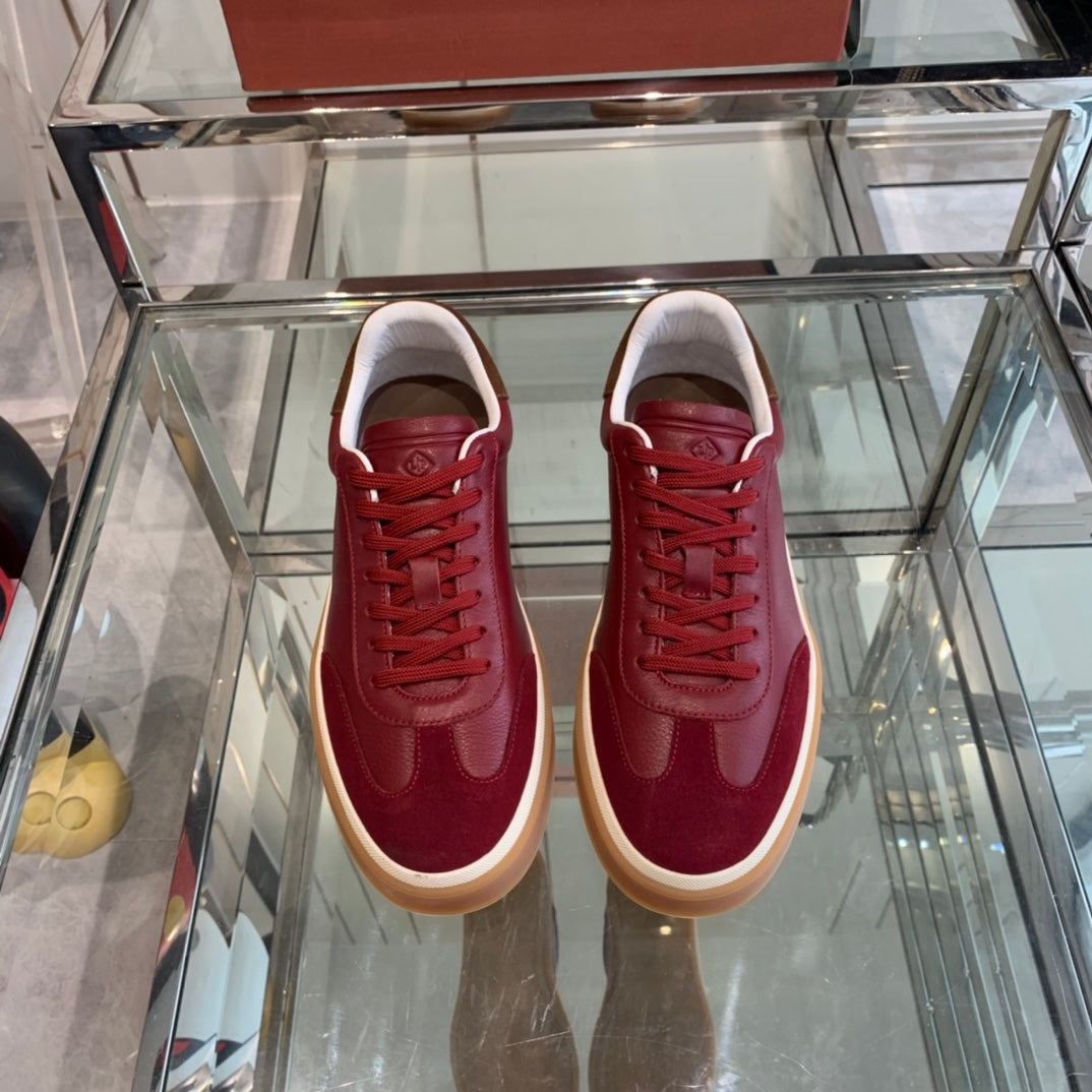 LP TENNIS WALK SNEAKERS CHERRY CALFSKIN、mysite、Cacoeks