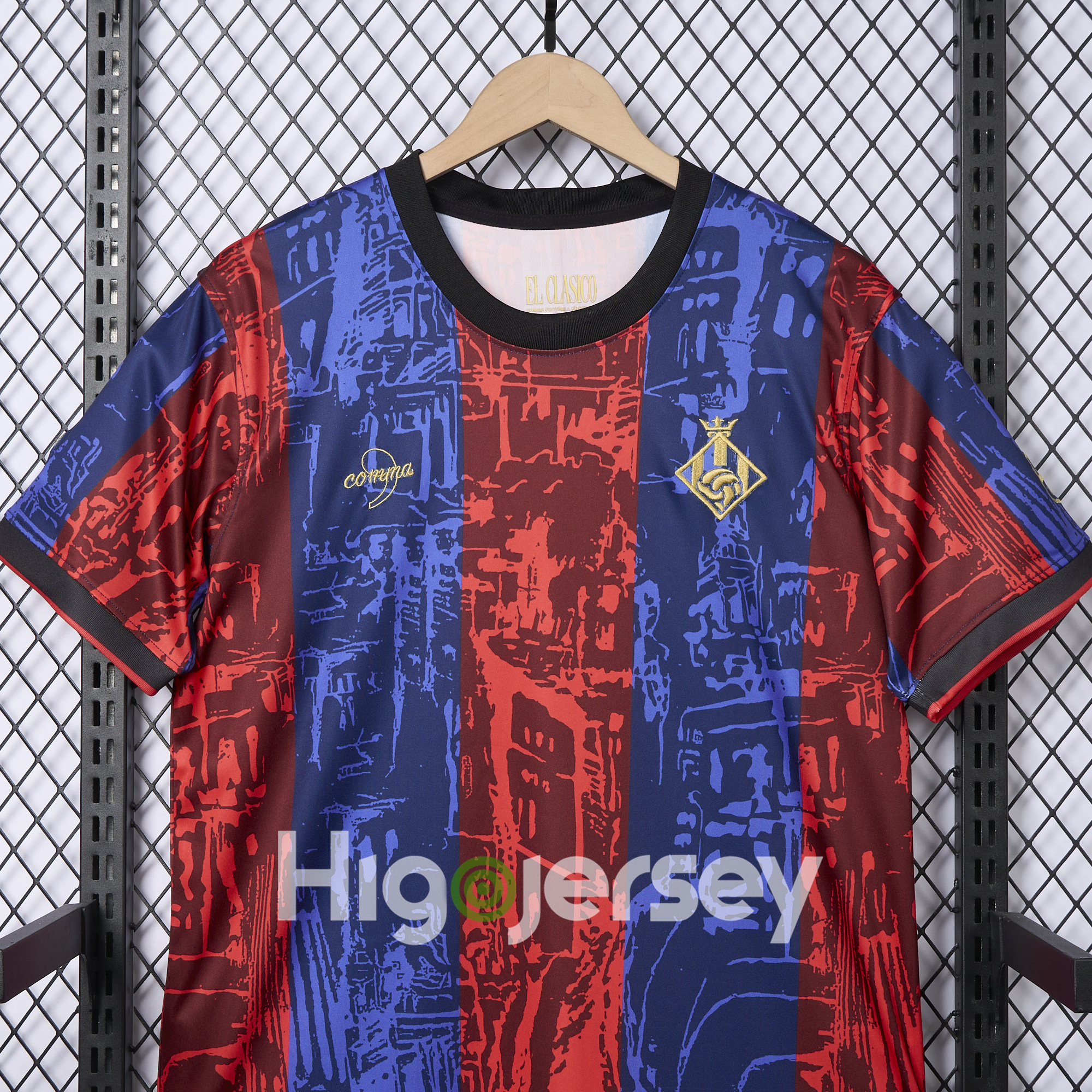 Higojerseys-Barcelona 2024-25 COMMA Messi Jersey - Fans Version