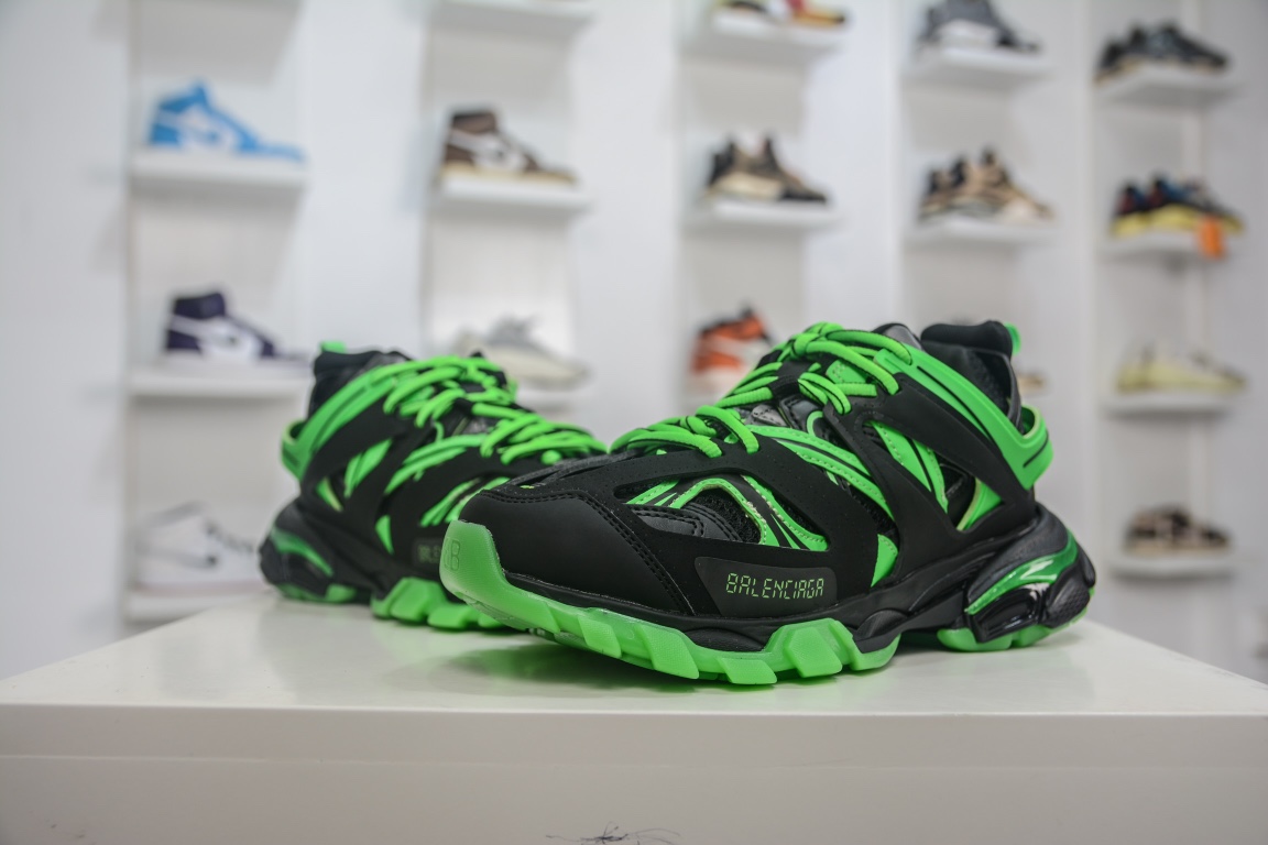 Balenciaga Track Trainer Black Fluo Green、mysite、Cacoeks