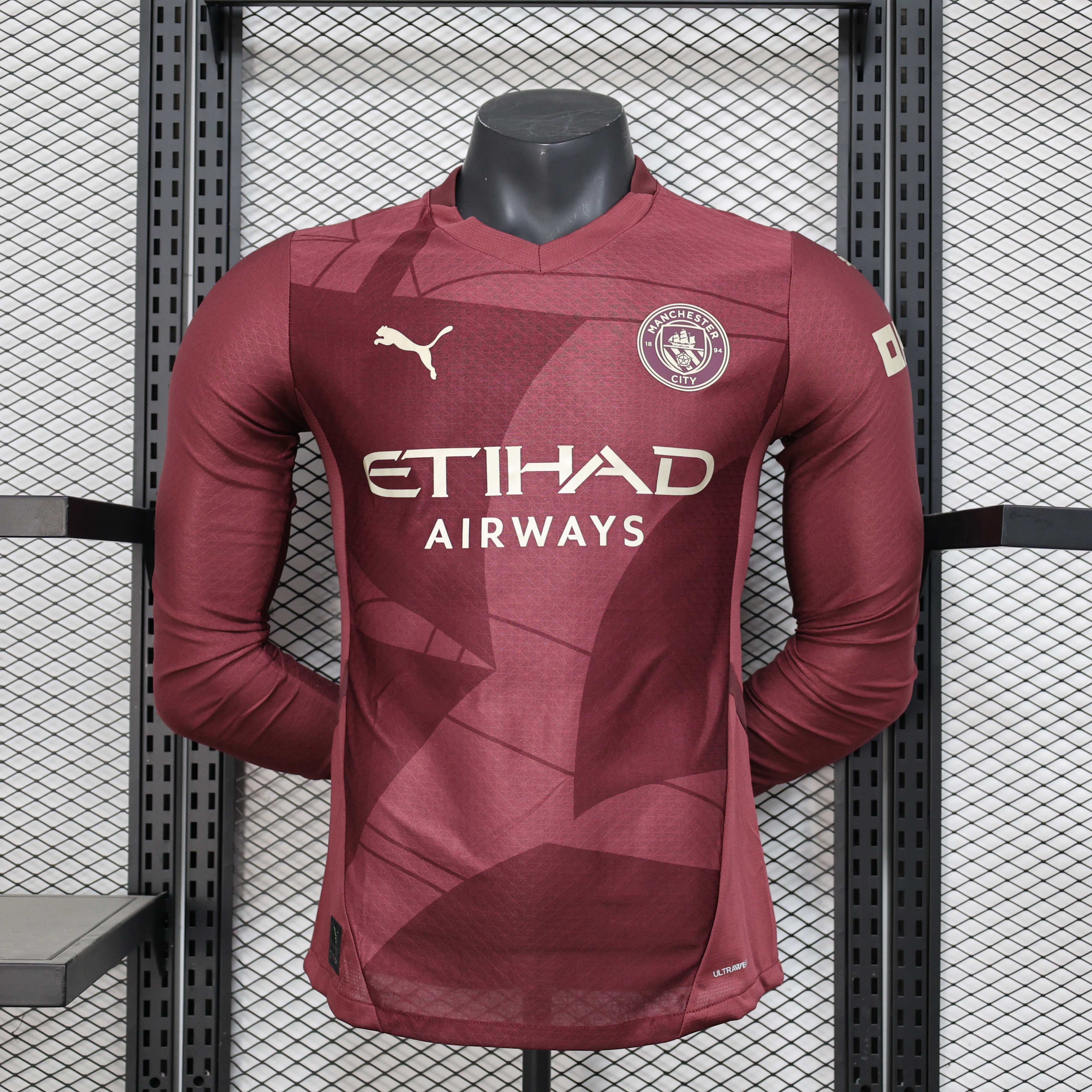 2024/2025 Long Sleeve Player Version Manchester City Third Away Football Shirt 1:1 Thai Quality:football jersey mysite: unitedjerseyfootball 邓江浪:football