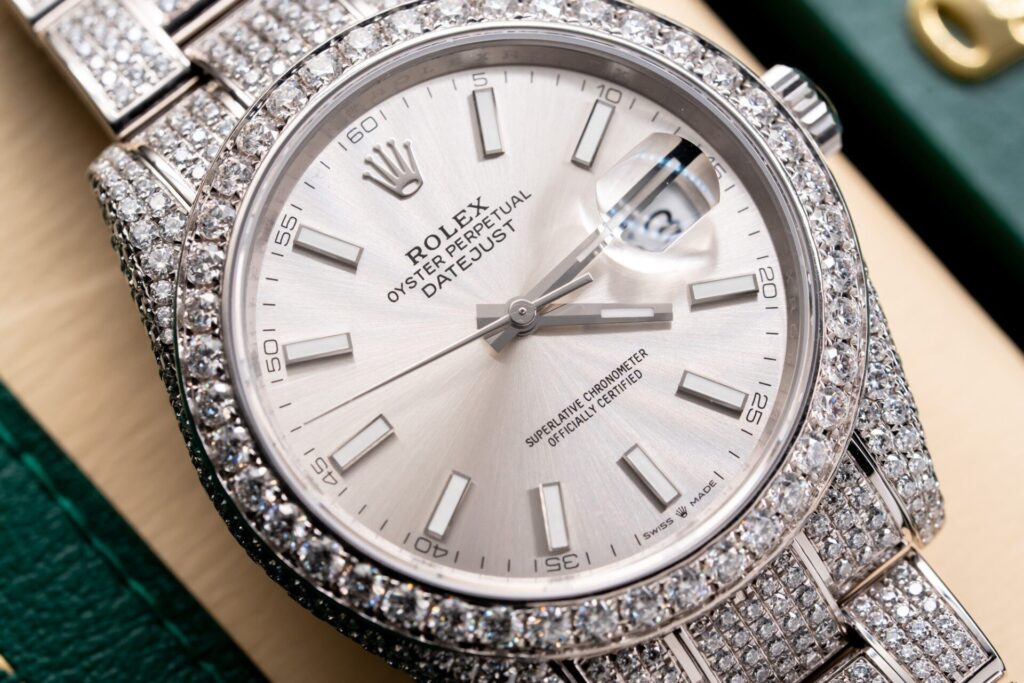 Đồng Hồ Rolex Datejust 126334 Đính Full Kim Cương Moissanite 41mm (4)