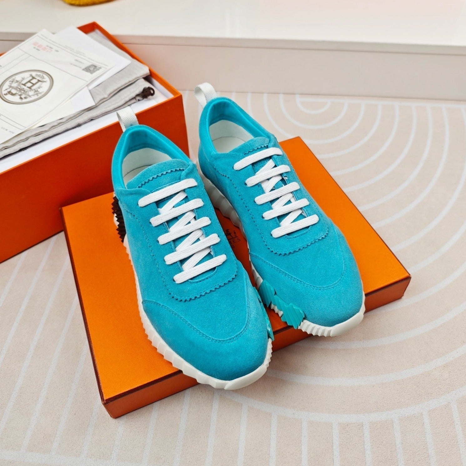 BOUNCING SNEAKERS SKY BLUE CALFSKIN、mysite、Cacoeks