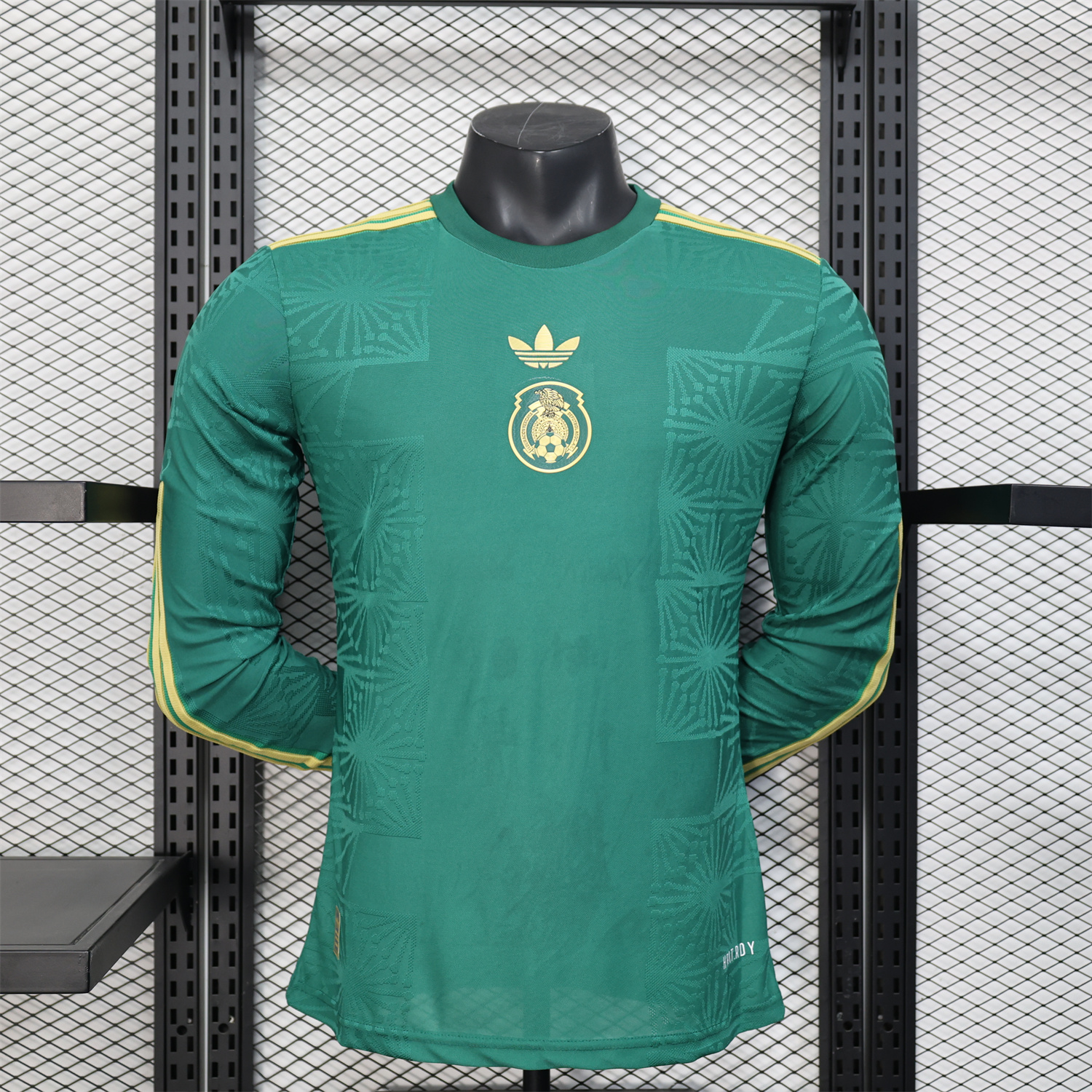 UltraTrikot-Mexico 2025 Gold Cup Green Long Sleeves Jersey - Player Version