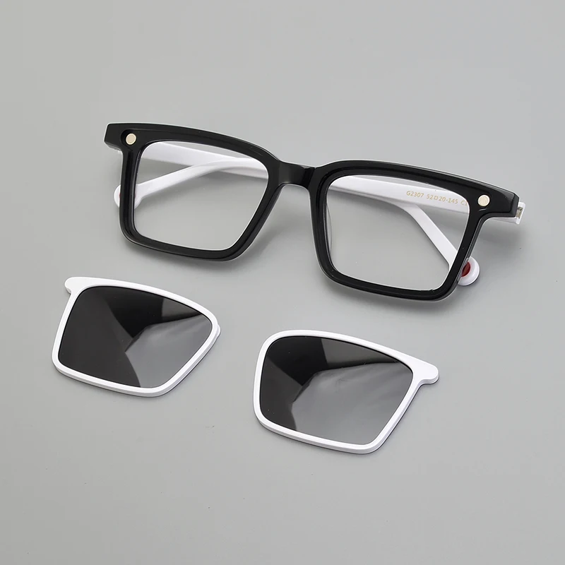 Colorful Clip On Sunglass Titanium Eyeglasses Vintage Optical Glasses Spectacle Frame Prescritpion Lens  G2307