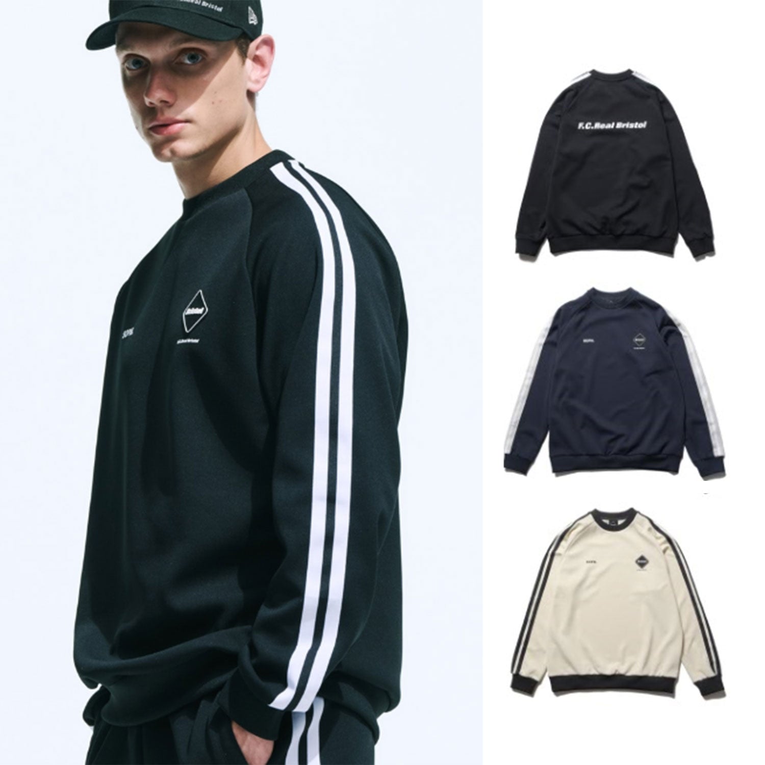 F.C.Real Bristol 25S/S TRAINING TRACK CREWNECK TOP  FCRB-250062 