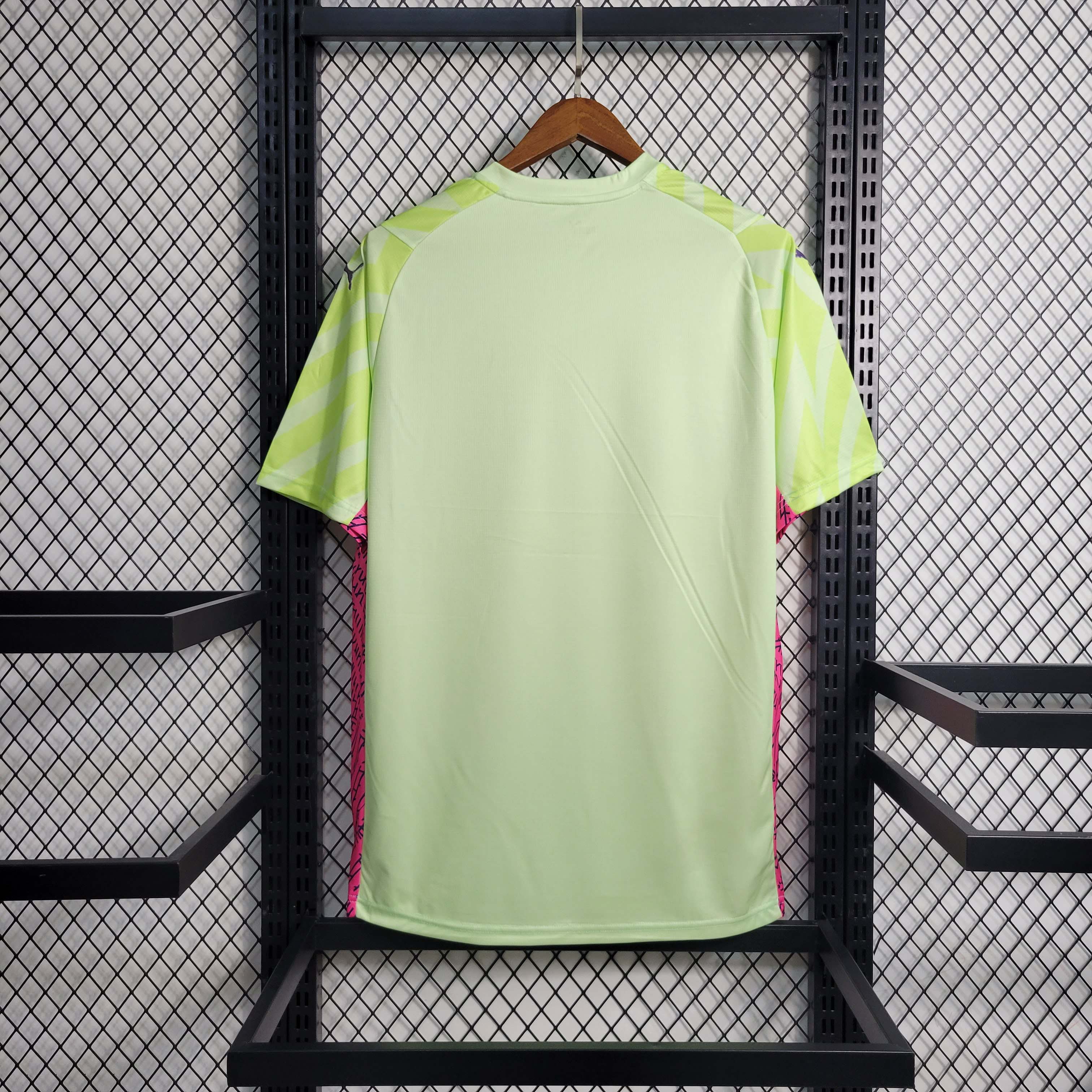 2023/2024 Manchester City Goalkeeper Fluorescent Green Football Shirt 1:1 Thai Quality:football jersey mysite: unitedjerseyfootball 邓江浪:football