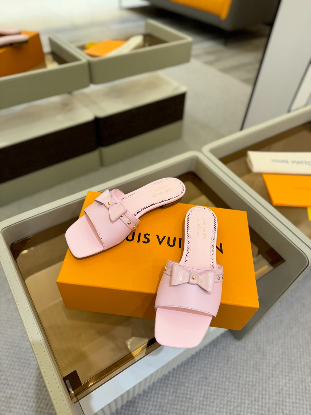 LV X TM 6AM FLAT MULE IN BABY PINK CALFSKIN、mysite、Cacoeks