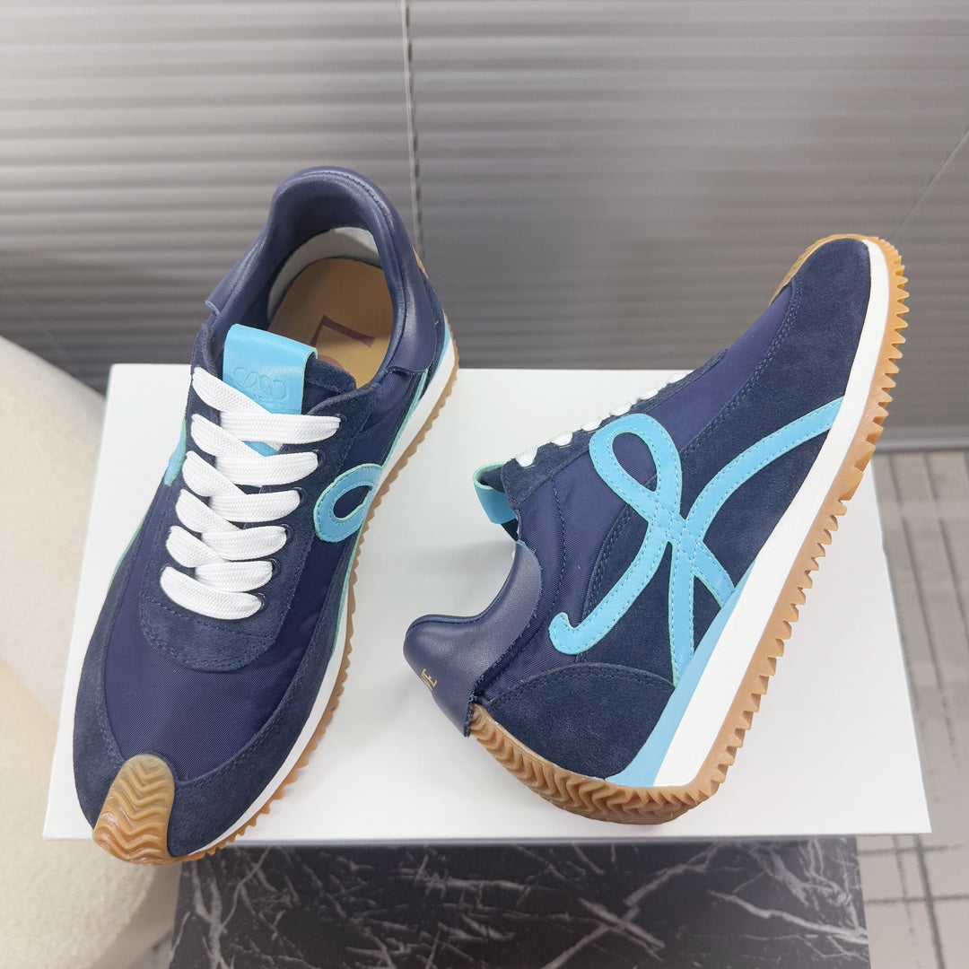 BALLET RUNNER 2.0 IN AEGEAN BLUE SUEDE AND LYCRA FABRIC、mysite、Cacoeks