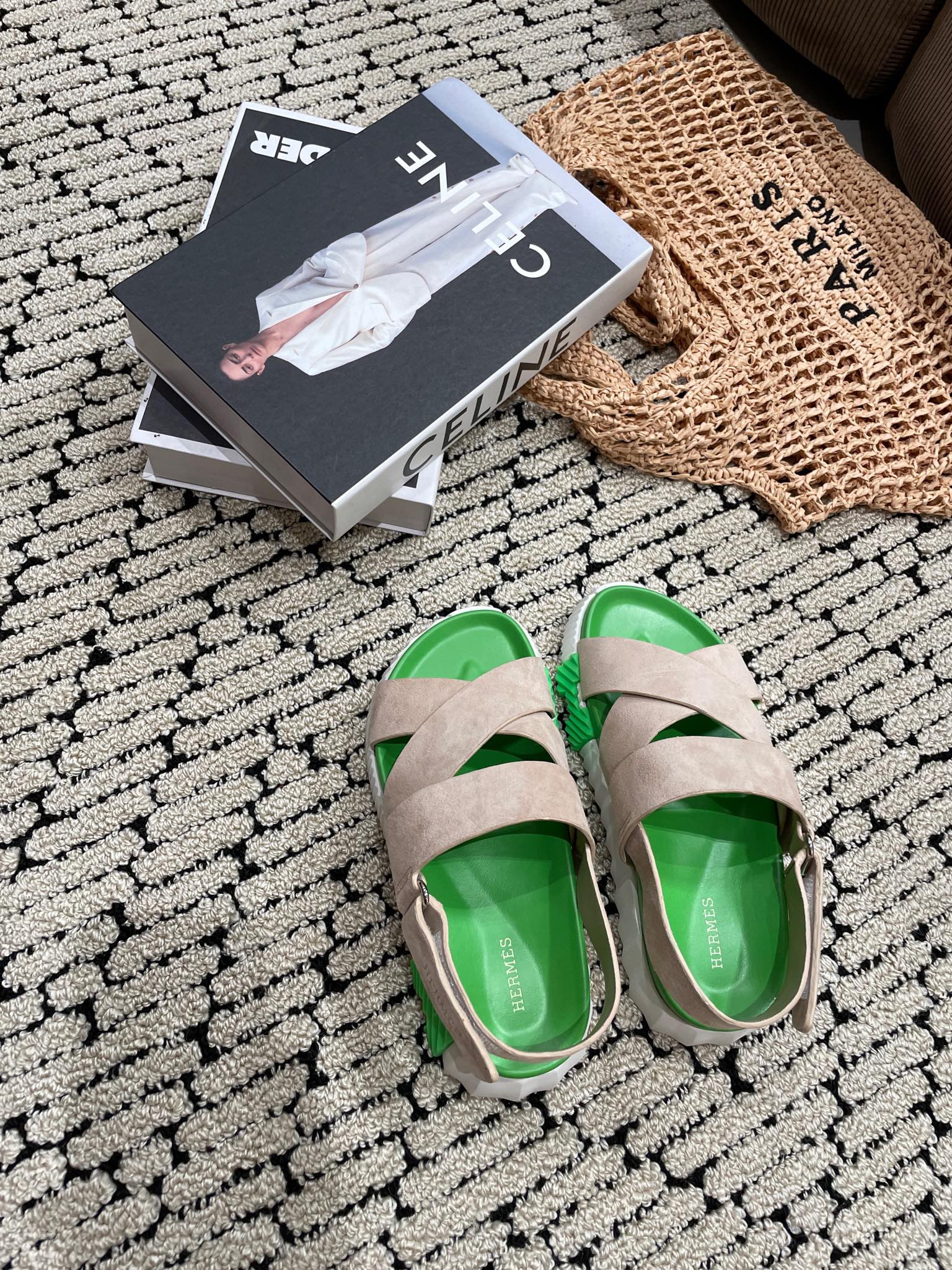 ELECTRIC SANDAL GREEN MIX LIGHT GRAY SUEDE、mysite、Cacoeks