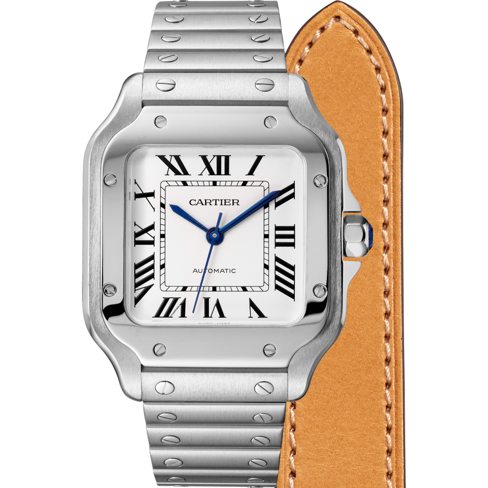 Super Clone 1:1 CARTIER SANTOS Medium Model Classic Silver WSSA0029 Replica-fasswatch