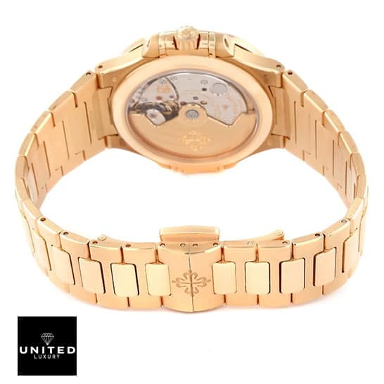 Patek Nautilus White 7122/1R-001 Replica 2 Patek nautilus 7122/1R-001 replica clasp and case white backgorund