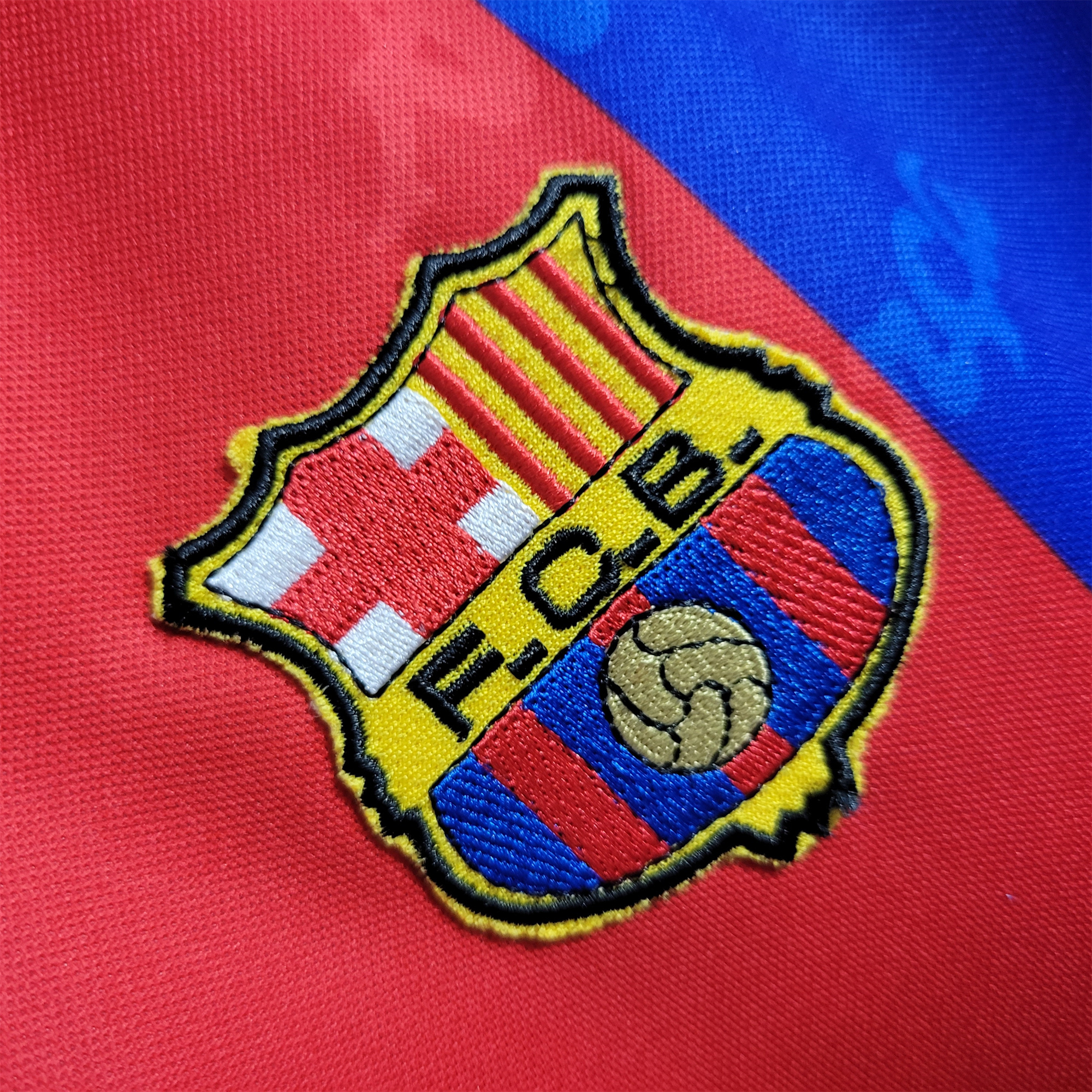 Higojerseys-Retro Barcelona 92-95 Home Stadium Jersey