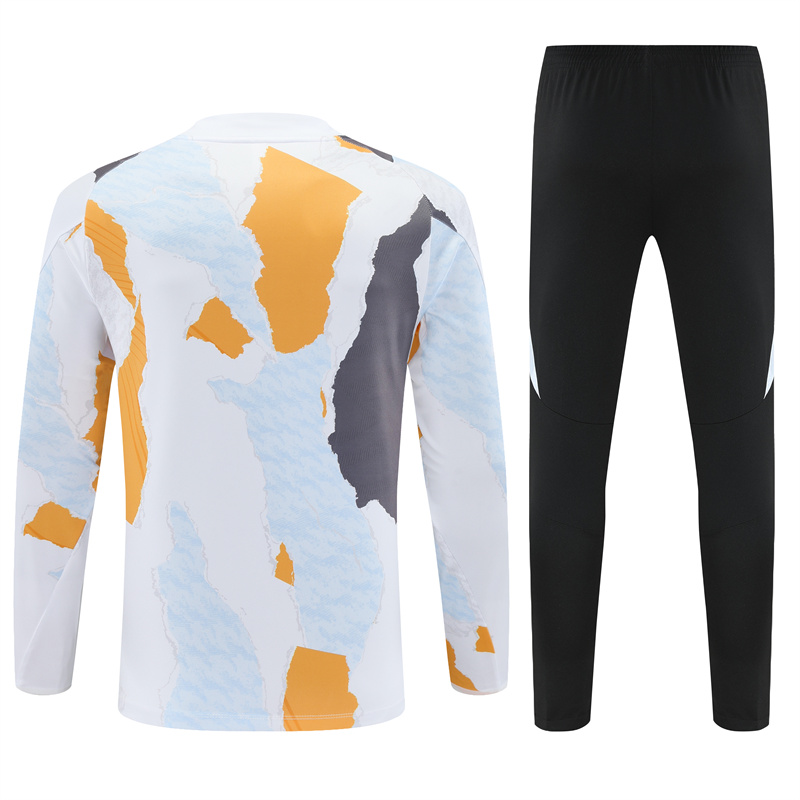 ManixJersey.com | Real Madrid 2025 Long Sleeve Training Set - Three Color Mixing -Customize Name, Number and Patch | Worldwide Shipping