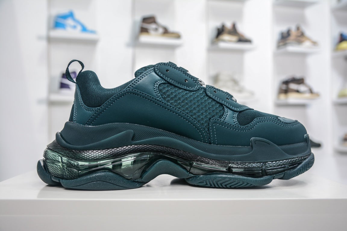 Balenciaga Triple S Sneaker Clear Sole Dark Green、mysite、Cacoeks