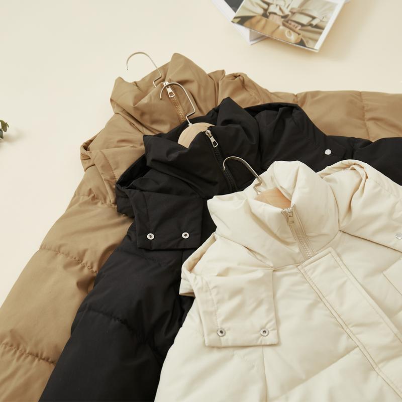 【GetMod】 Basic & Premium Waterproof Winter hooded long puffer jacket for women and girls, Womenswear Coats Tops Long Sleeve #A08/MF08-4