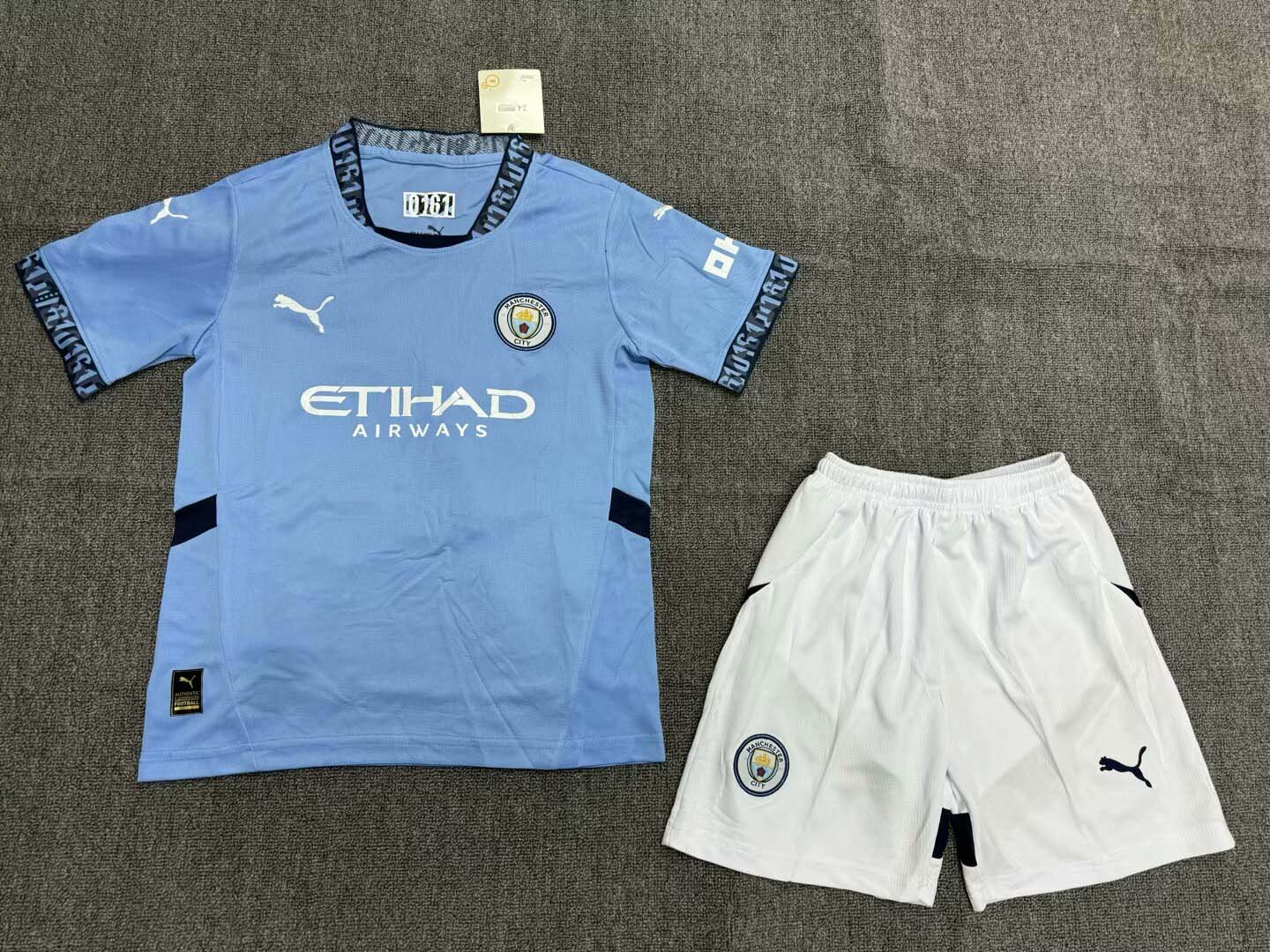 2024/2025 Manchester City Home Football Shirt 1:1 Thai Quality Kids Size:football jersey mysite: unitedjerseyfootball 邓江浪:football
