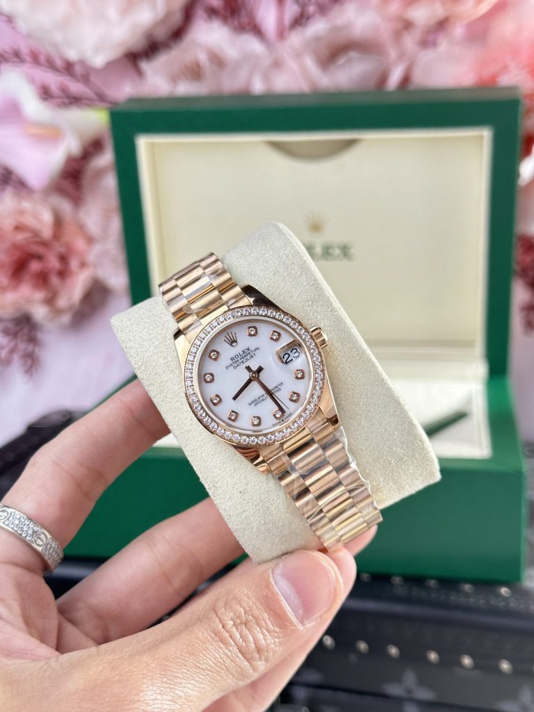 Đồng Hồ Rolex DateJust 278285 Replica 11 Nữ Đính Đá Swarovski 31mm (2)