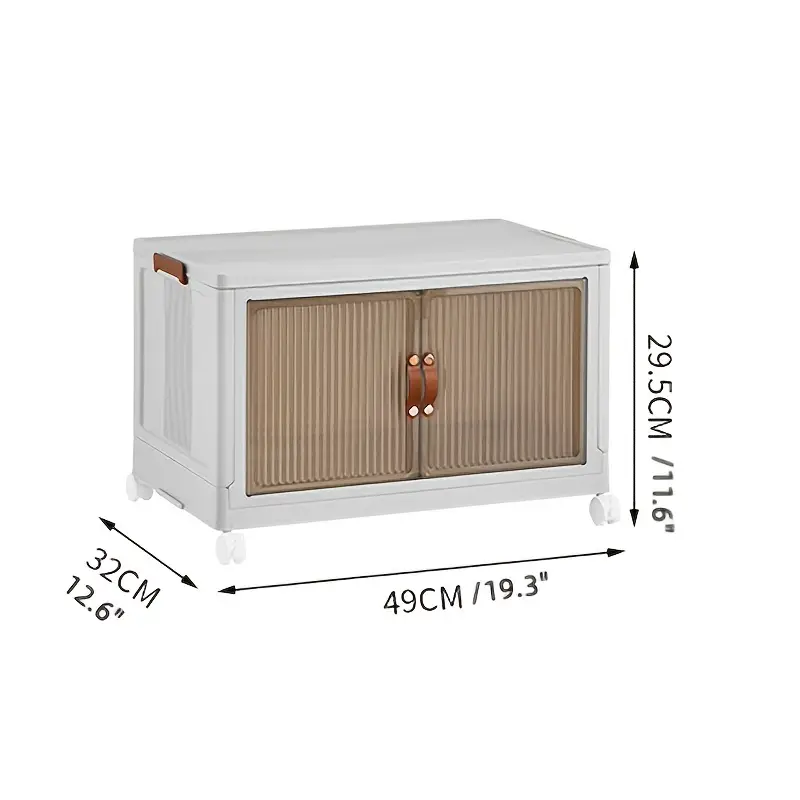 1pc transparent collapsible storage bin with lids and pulley portable 1 2 3 layers organizer for easy access and convenient storage details 7