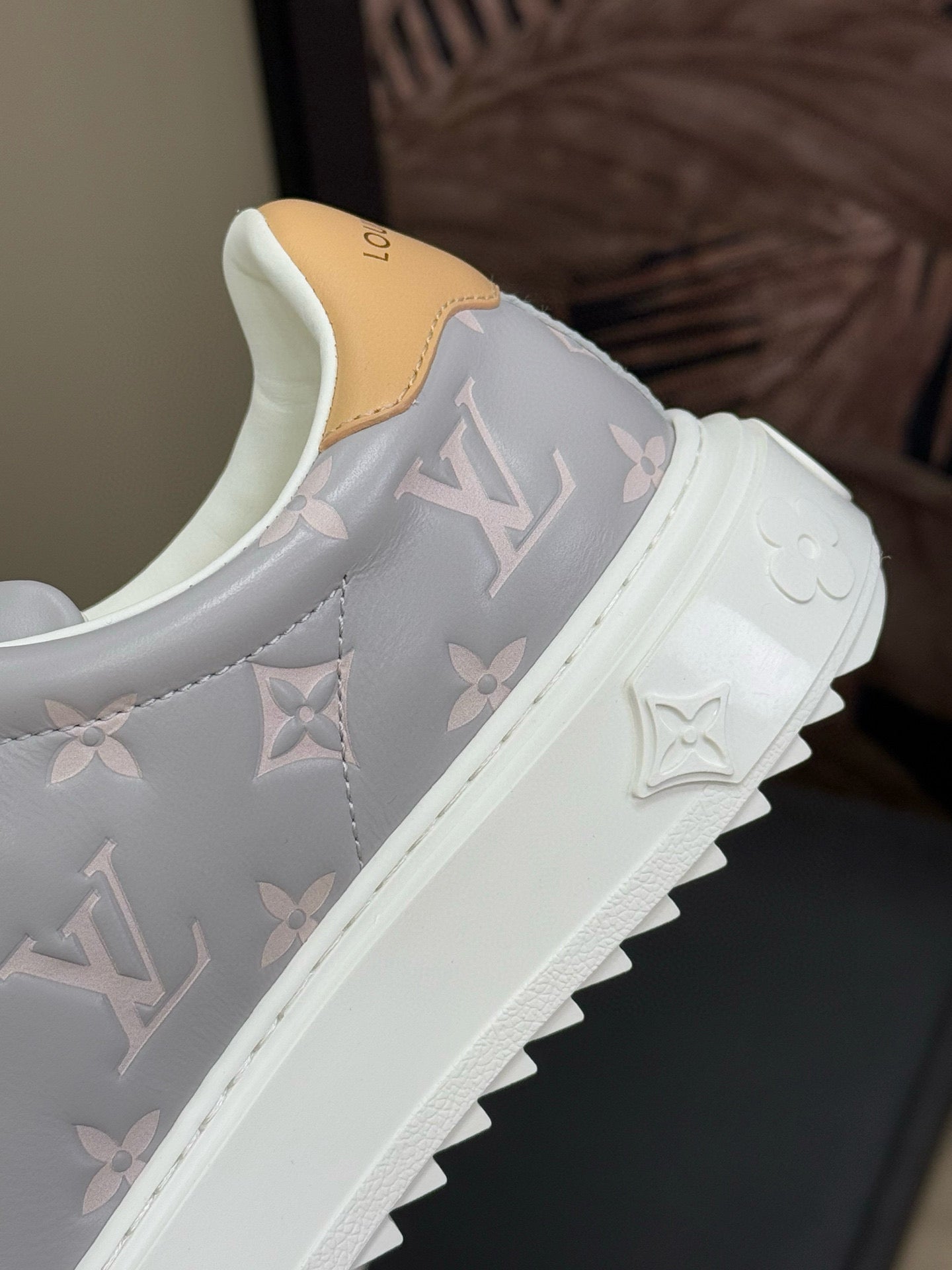 TIME OUT SNEAKER IN COOL GRAY EMBOSSED MONOGRAM CALFSKIN、mysite、Cacoeks