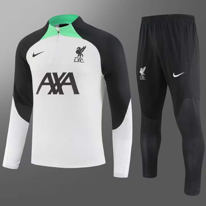 2023/2024 Liverpool Half-Pull Training Suit Gray-white Jersey 1:1 Thai Quality Set:football jersey mysite: unitedjerseyfootball 邓江浪:football