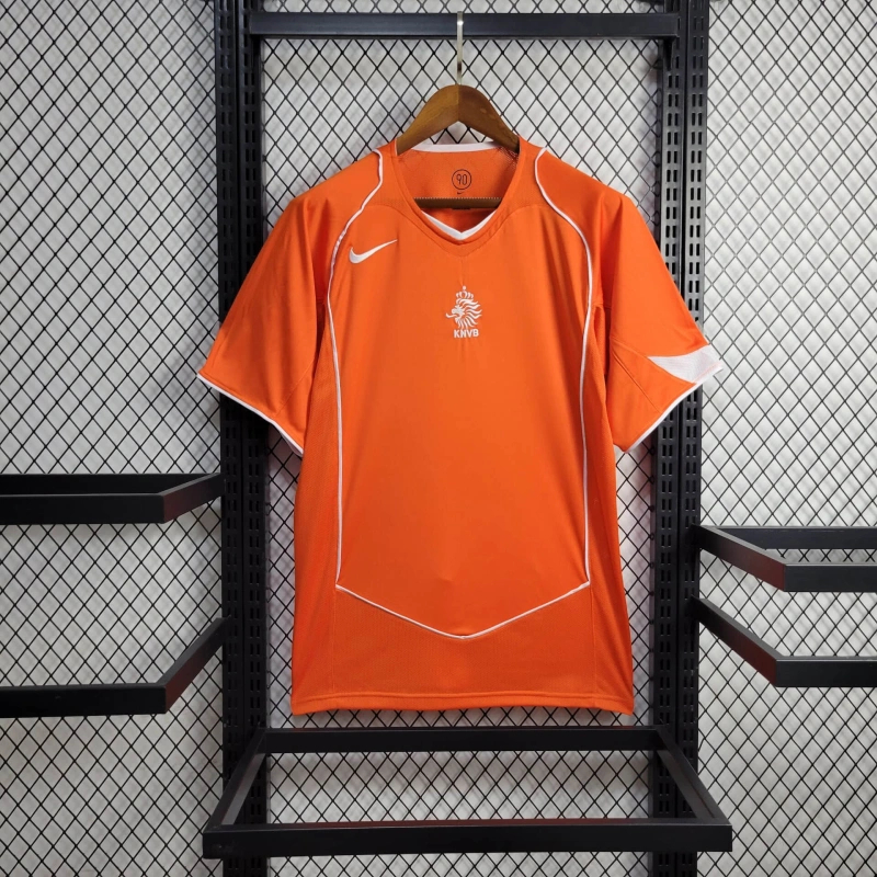 ManixJersey.com | Retro Netherlands 2004 Home Stadium Jersey -Customize Name, Number and Patch | Worldwide Shipping