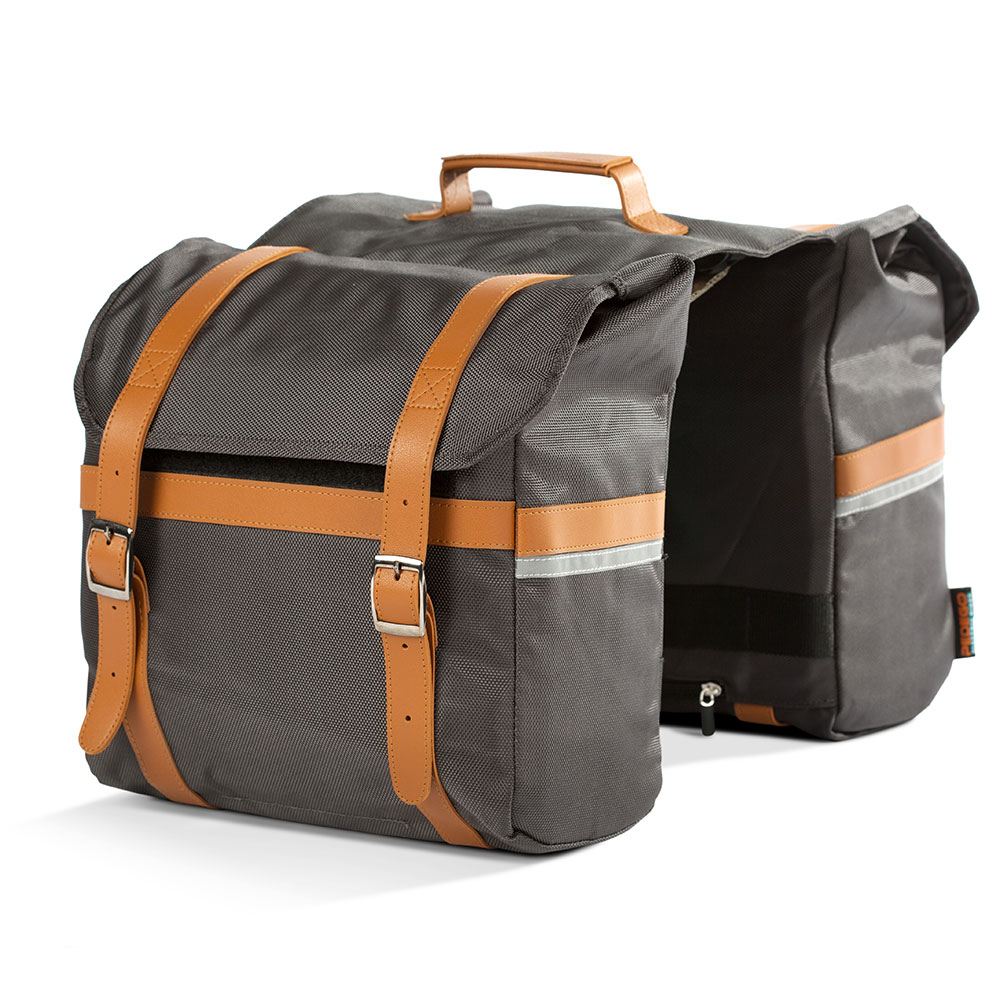Premium Pannier Bag - Black/Black Leather、mySite、bearsvspackers