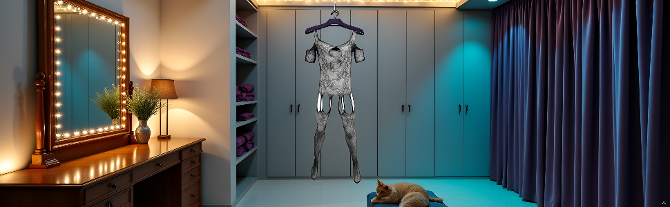 A sleek, modern bedroom setting with a plush bed and stylish decor, creating an inviting atmosphere 