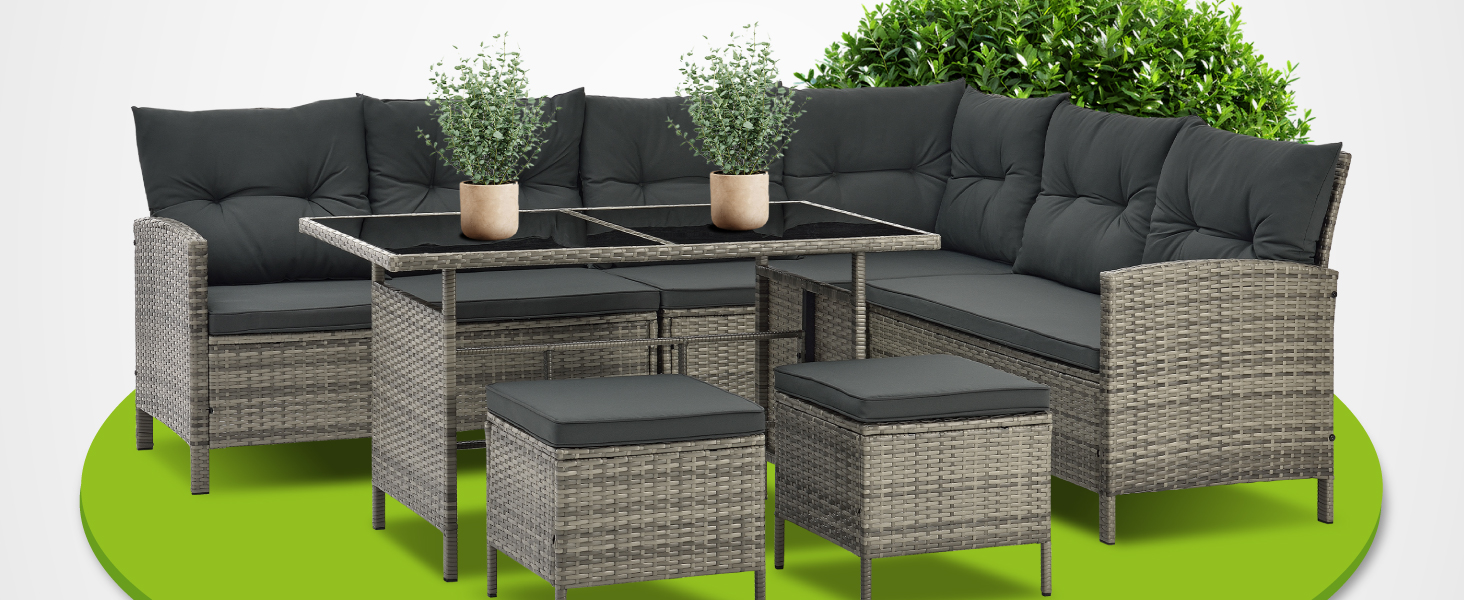 Juskys balkon lounge gartenmöbel garden möbel set gartenessgruppe garten