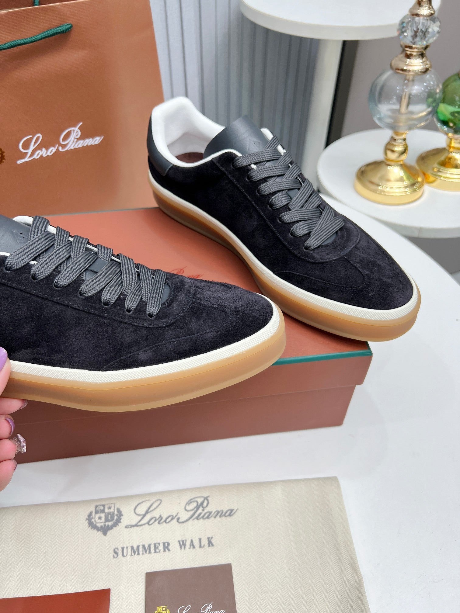LP TENNIS WALK SNEAKERS CHARCOAL SUEDE、mysite、Cacoeks
