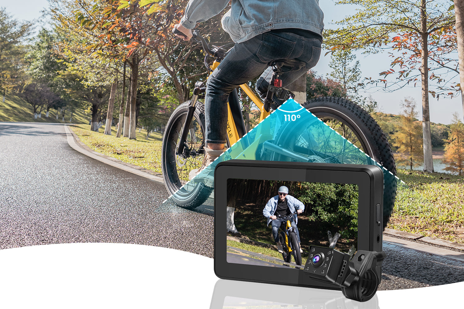 4.3 AHD 1080P Monitor E-bike Rear View Mirror Bike Camera、mySite、bearsvspackers