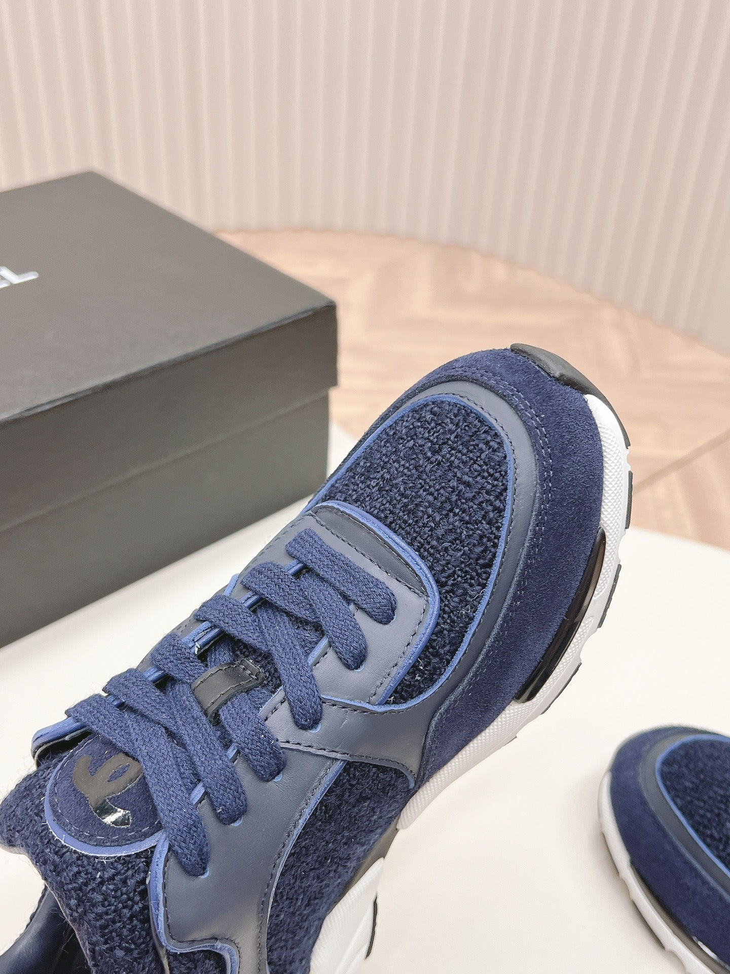 TRAINERS IN MIDNIGHT BLUE SUEDE AND CALFSKIN、mysite、Cacoeks