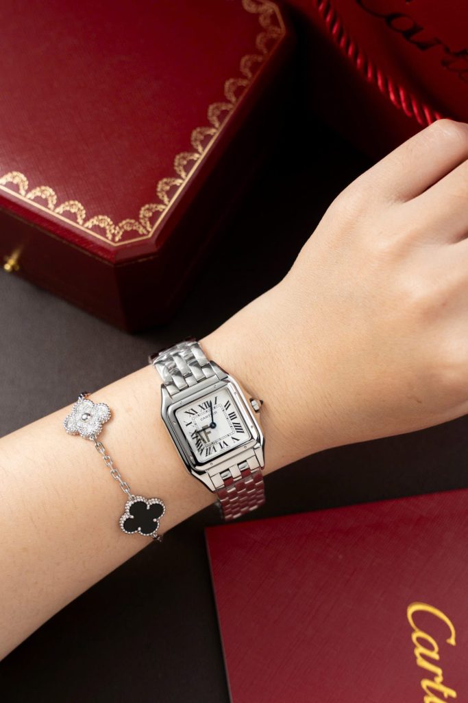 Đồng Hồ Cartier Panthere WGPN0007 Rep 11 Nữ Mặt Trắng Máy Pin 27x37mm (2)