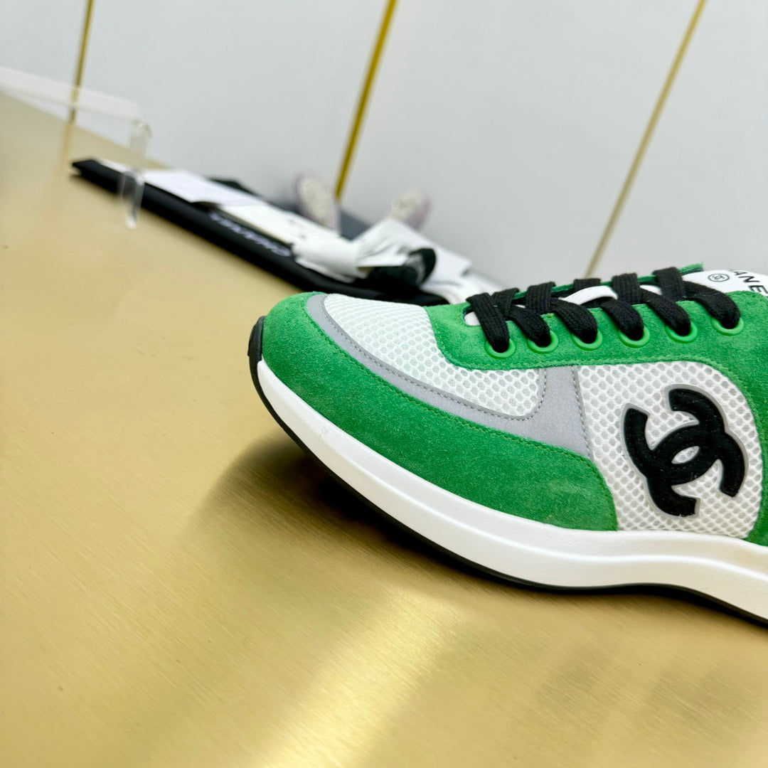 CLASSIC TRAINER IN GREEN MIX WHITE MERCERIZED VELVET、mysite、Cacoeks