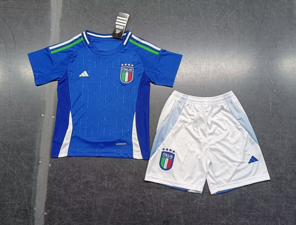 24/25 Italy Home Football Shirt Kids Size Suit-mysite Custom Football Kit- Nextkits
